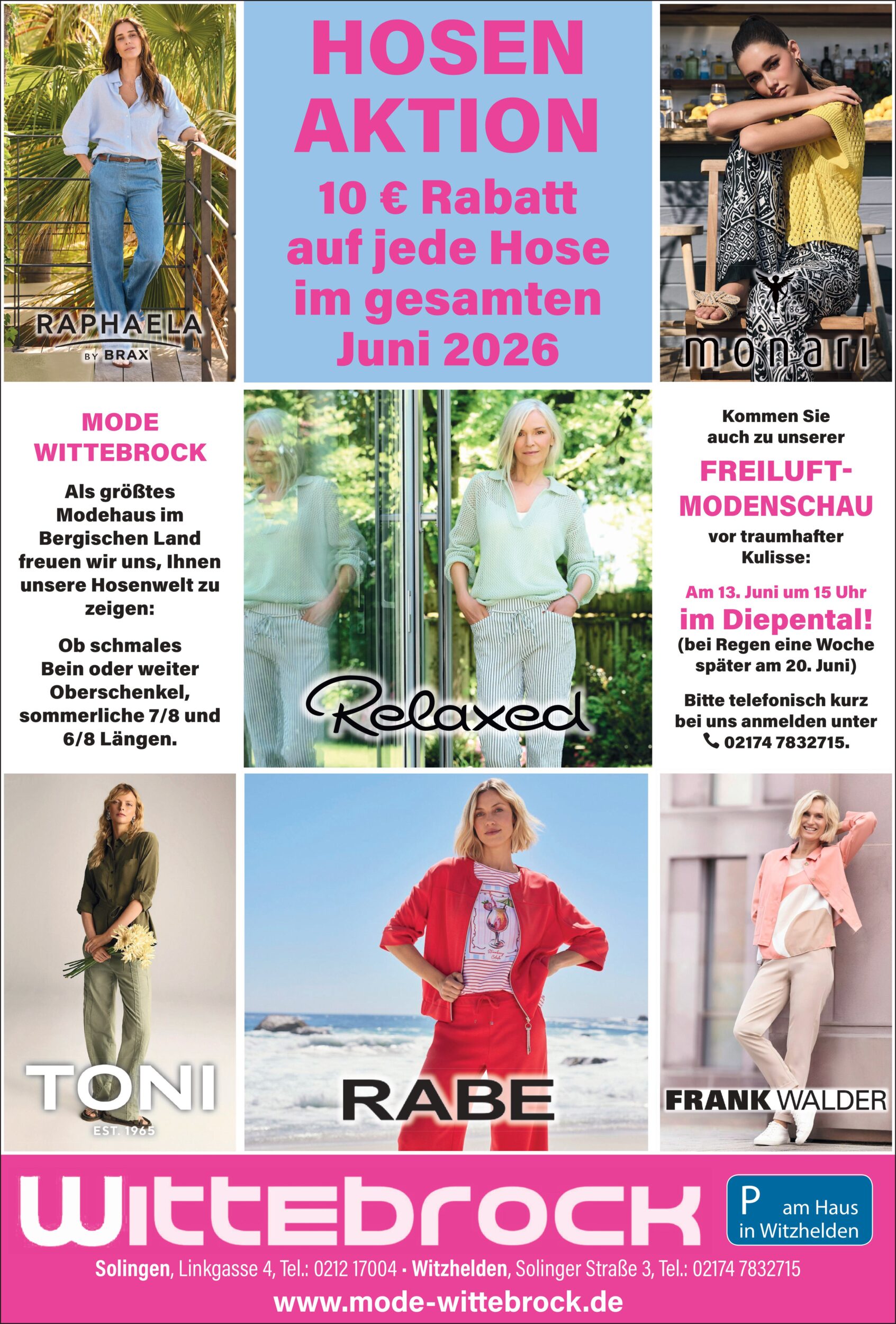 Sommerhosen bei Mode Wittebrock